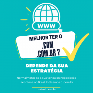 Qual é melhor.com ou .com.br?